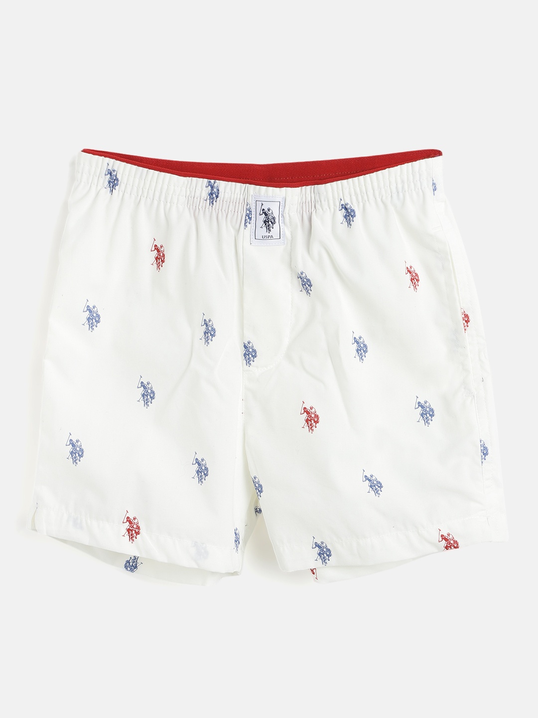 

U.S. Polo Assn. Kids Boys Off-White & Blue Brand Logo Print Boxers 8905202300335