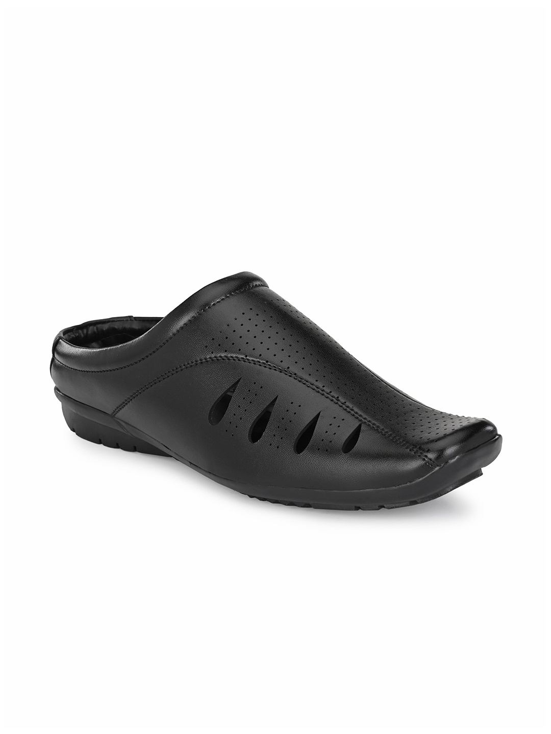 

Absolutee Shoes Men Black Perforations Mules