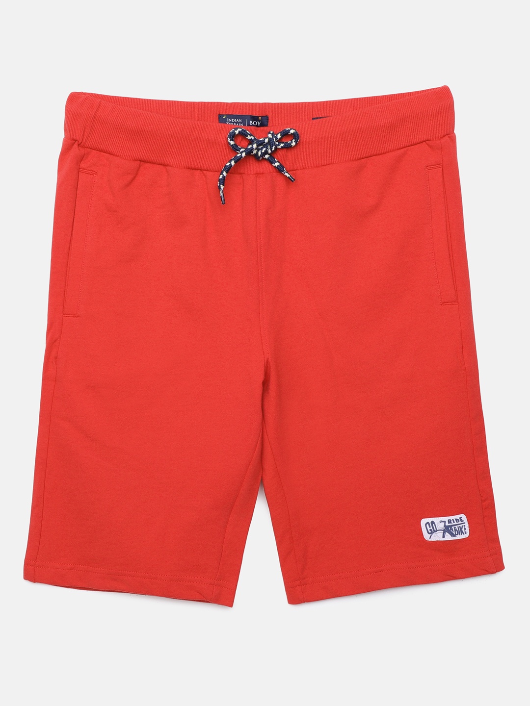 

Indian Terrain Boys Red Pure Cotton Regular Shorts