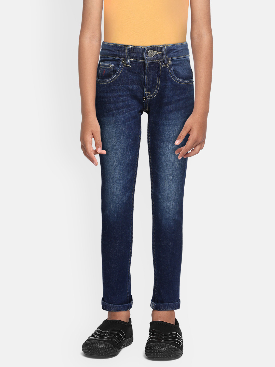 

Indian Terrain Boys Blue Light Fade Regular Fit Mid Rise Clean Look Stretchable Jeans