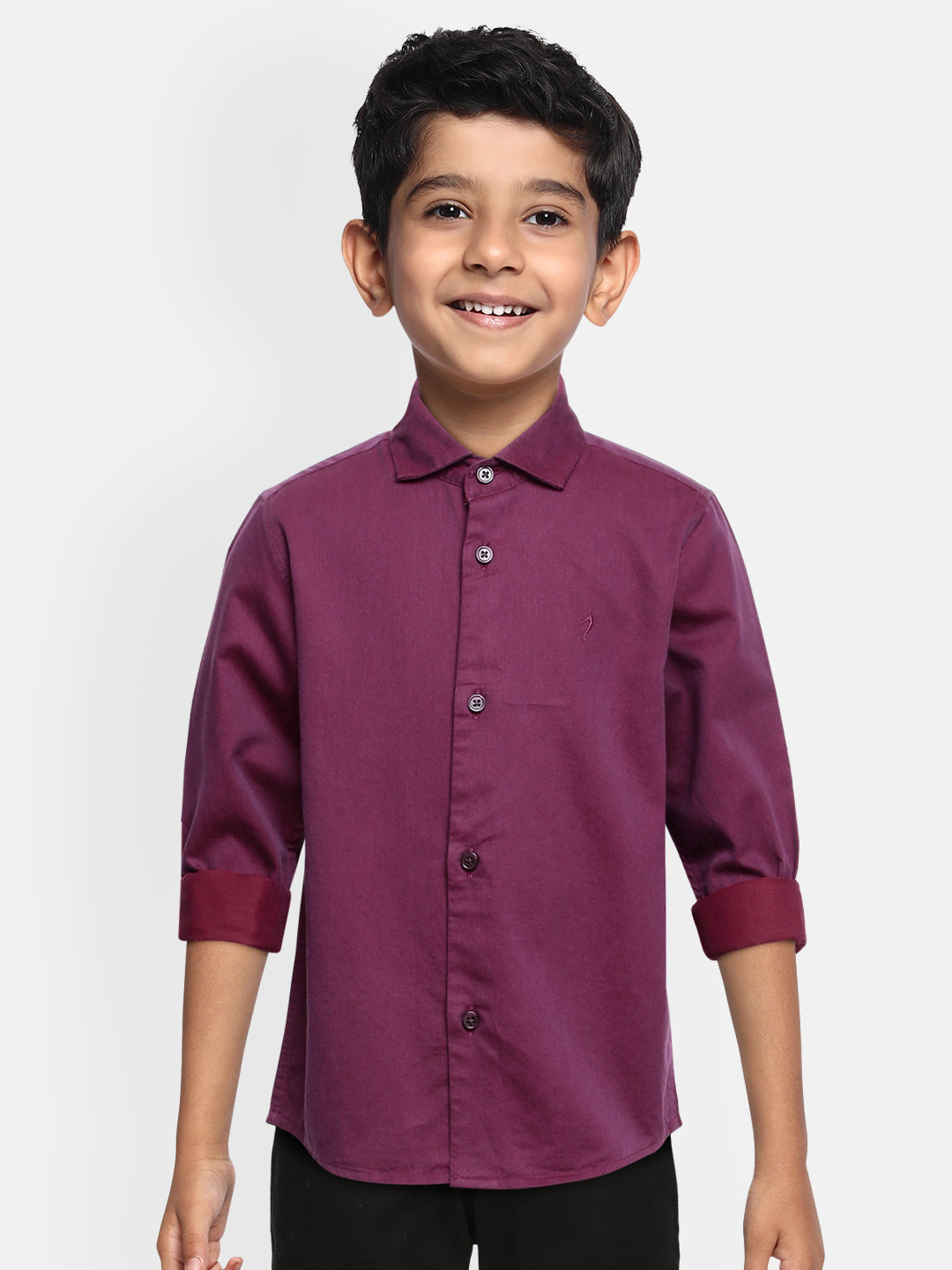 

Indian Terrain Boys Burgundy Regular Fit Pure Cotton Casual Shirt
