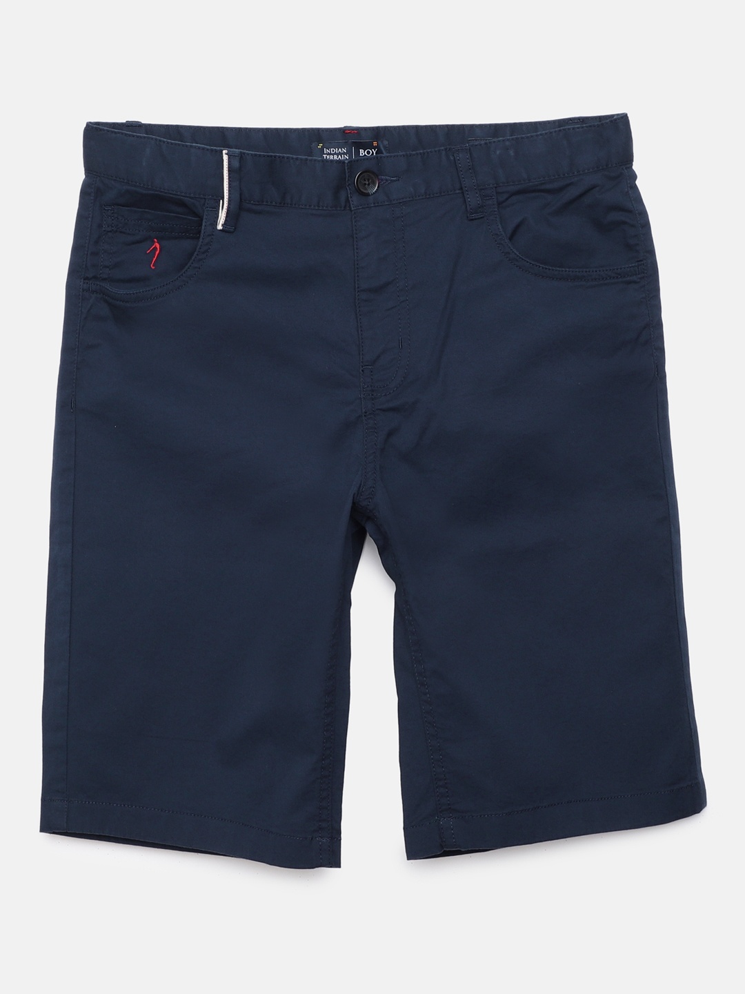

Indian Terrain Boys Navy Blue Mid-Rise Regular Shorts