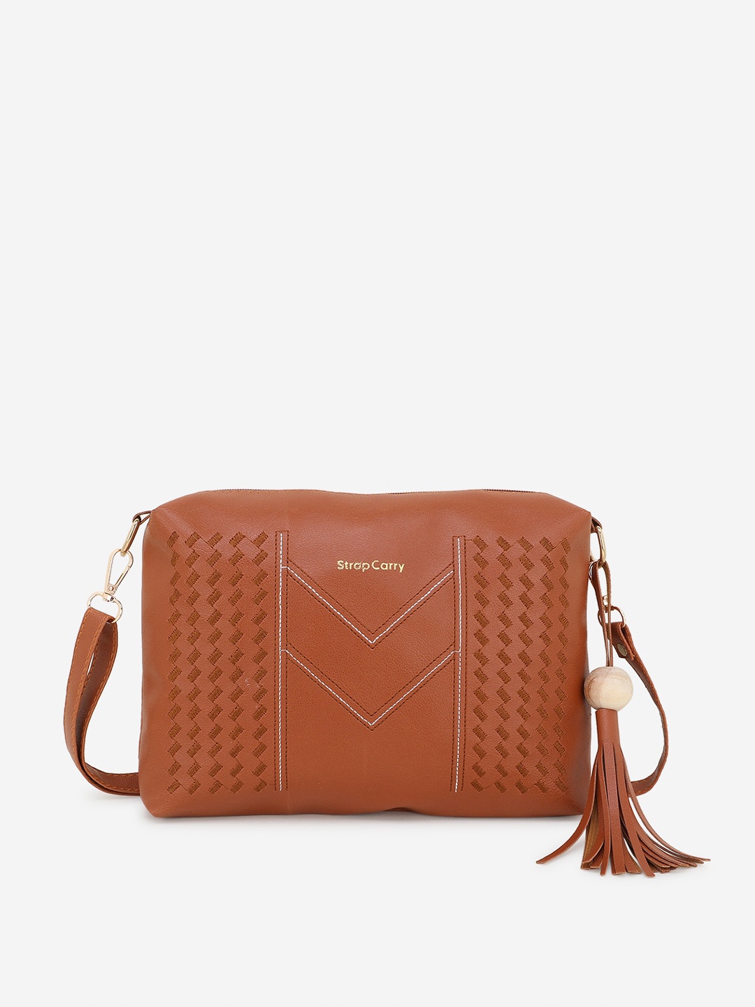

Stropcarry Brown Textured Sling Bag