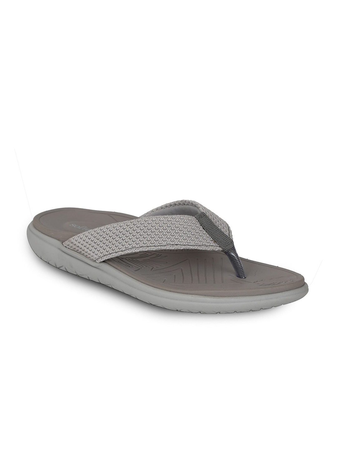 

Zyla Women Grey Woven Design Open Toe Flats