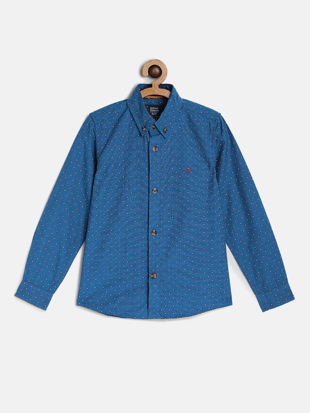 

Indian Terrain Boys Blue Floral Printed Casual Shirt