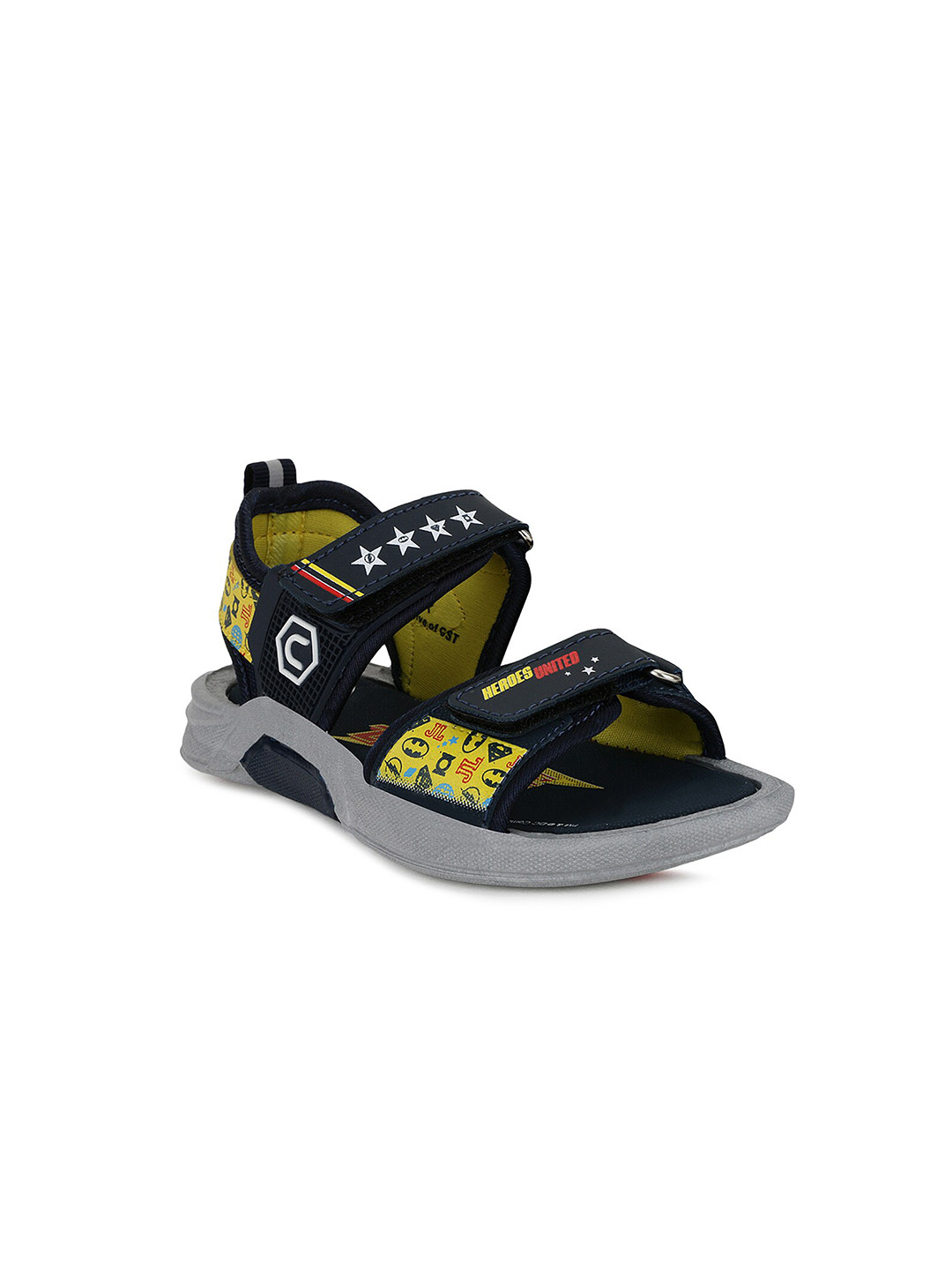 

Campus Kids Navy Blue & Lime Green Justice League Sports Sandals