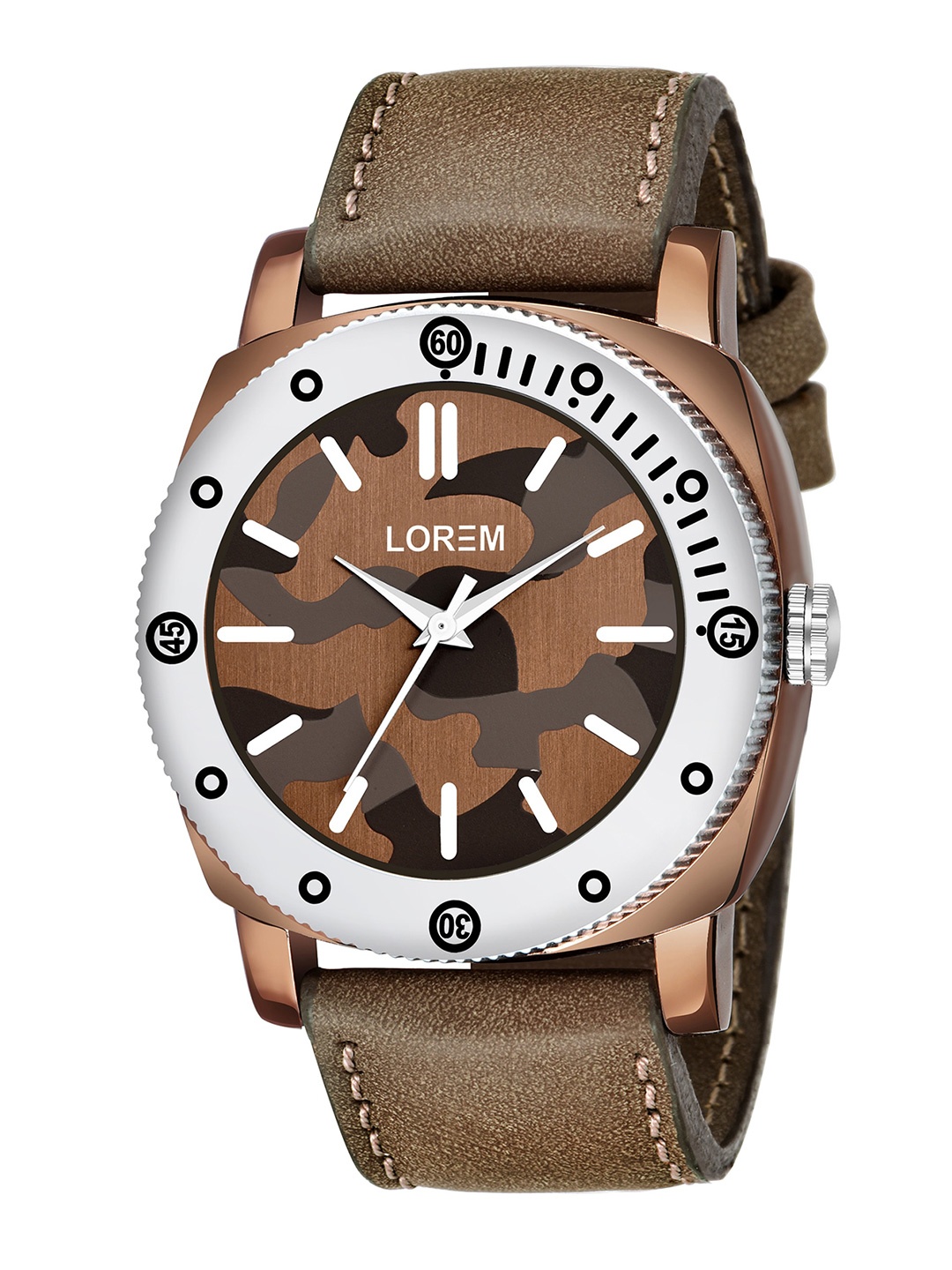 

LOREM Men Brown Analogue Watch