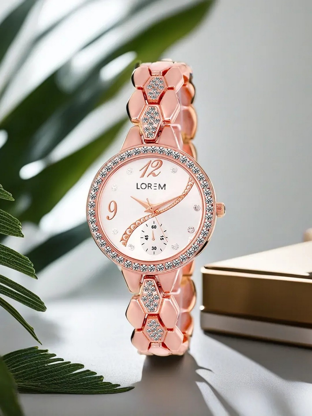 

LOREM Women Rose Gold Analogue Watch