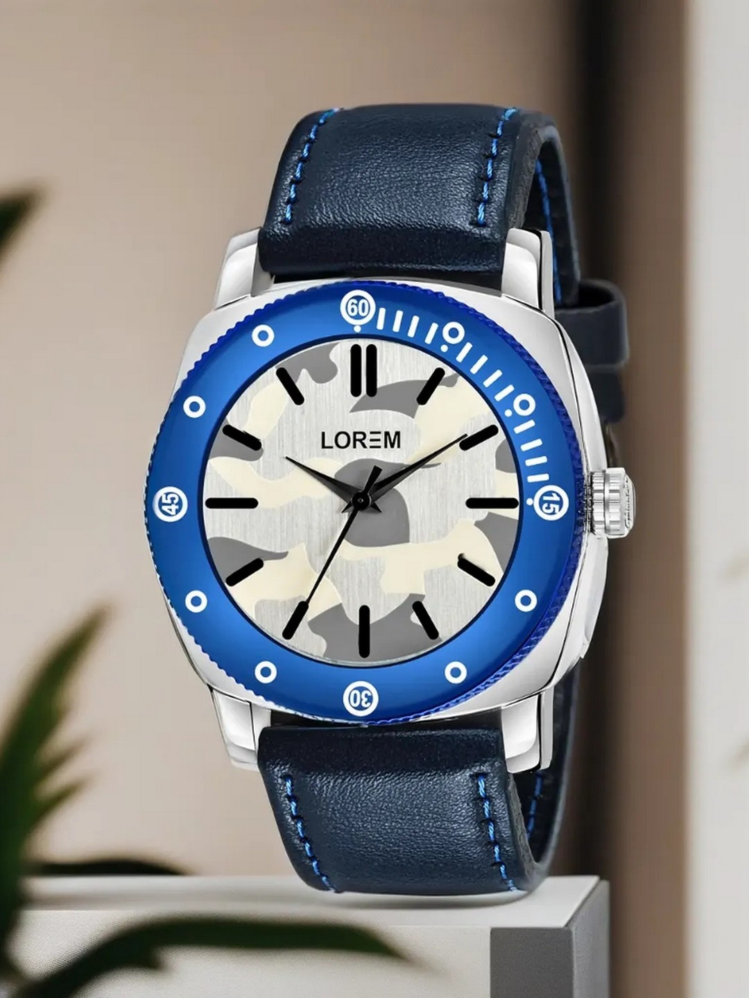 

LOREM Men Blue Analogue Watch