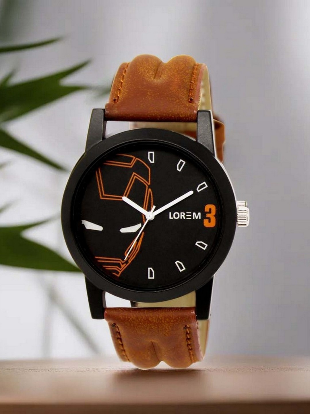 

LOREM Men Brown Analogue Watch