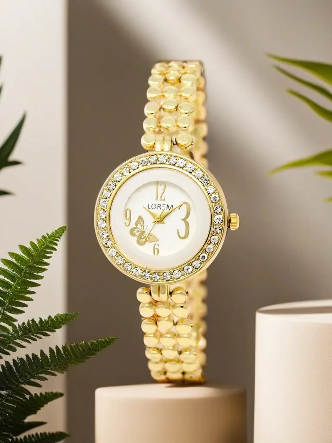 

LOREM Women Gold-Toned Analogue Watch