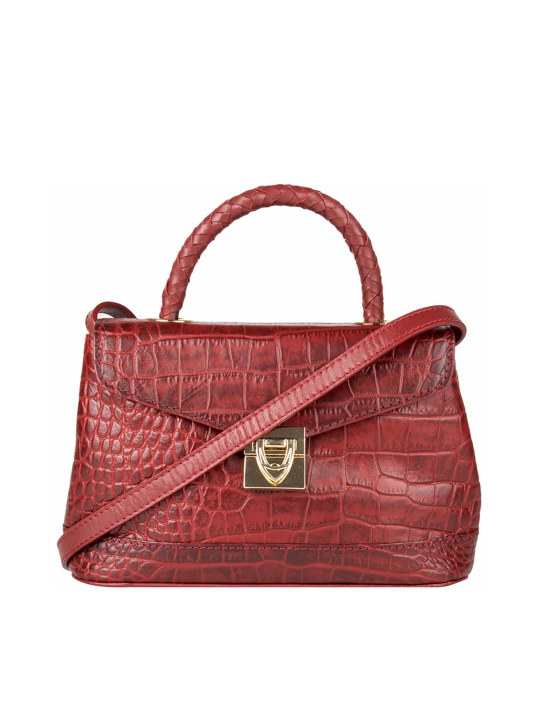 

Hidesign Red Textured Sling Bag