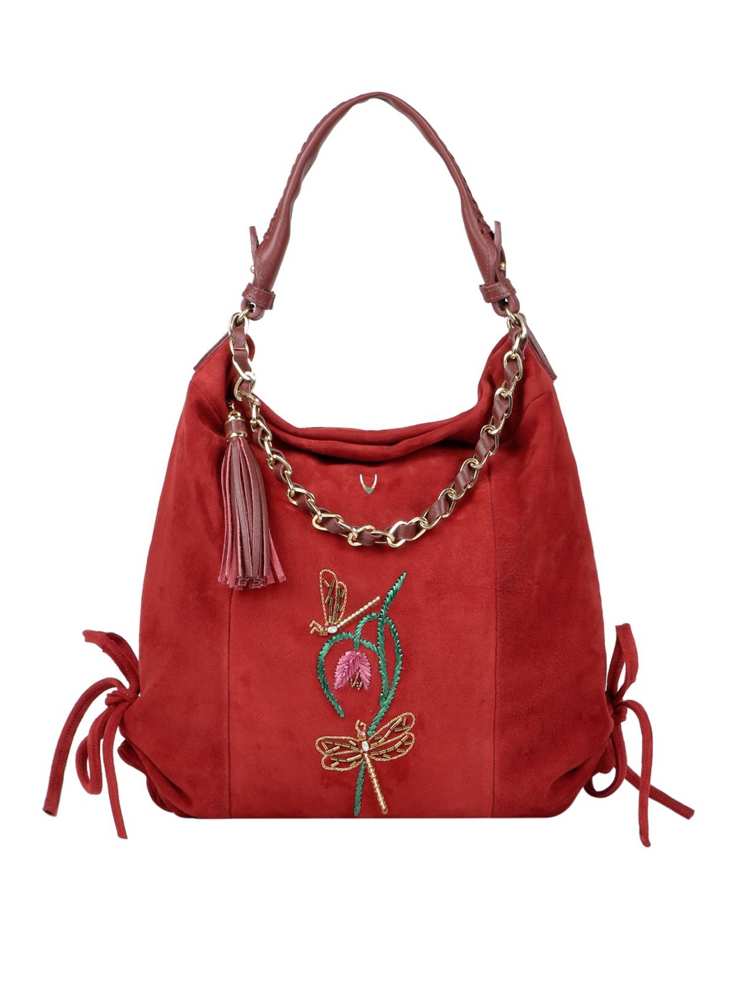 

Hidesign Red Solid Handheld Bag