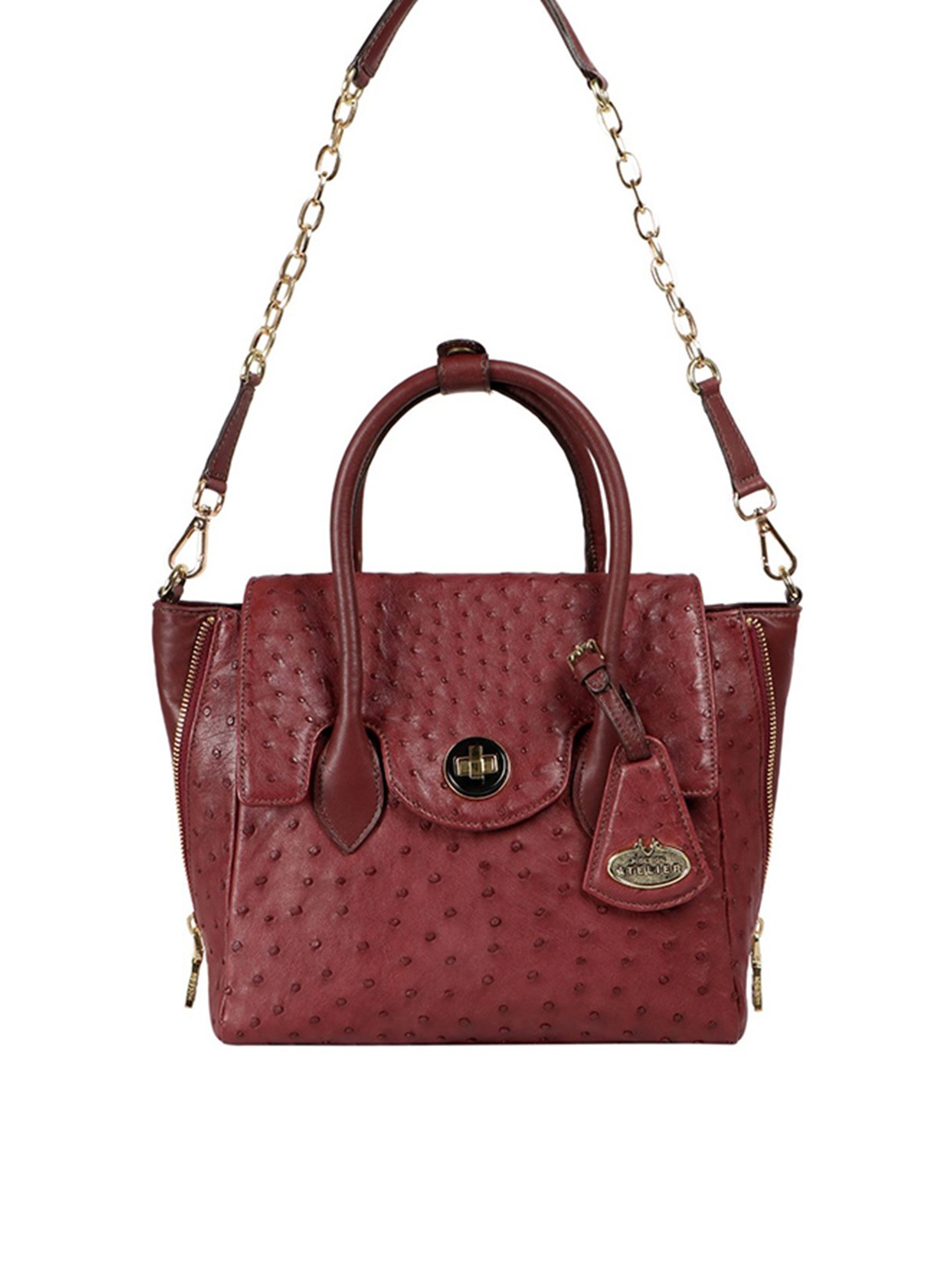 

Hidesign Brown Textured Shoulder Bag