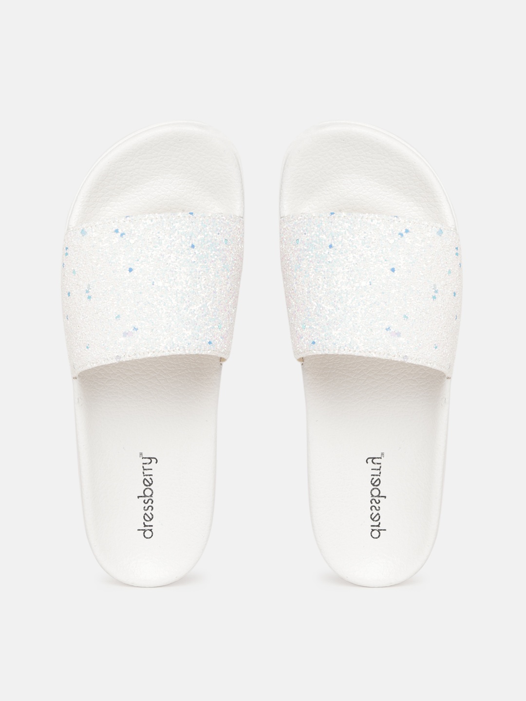 

DressBerry Women White Embellished Sliders