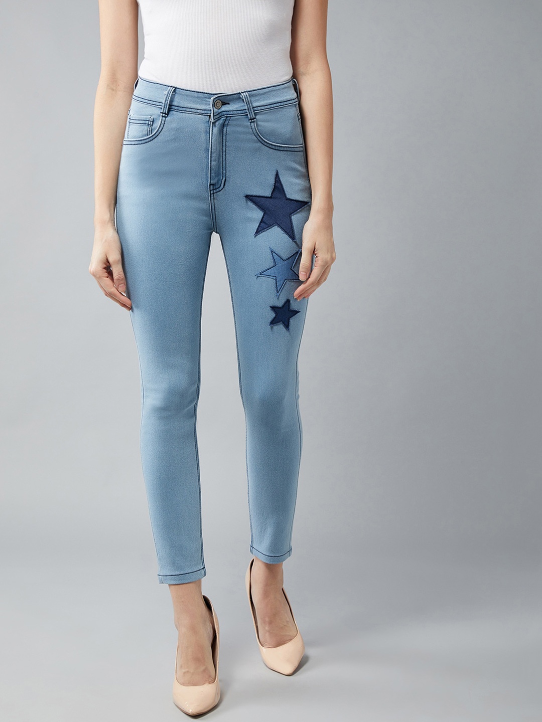 

DOLCE CRUDO Women Blue Skinny Fit Stretchable Jeans