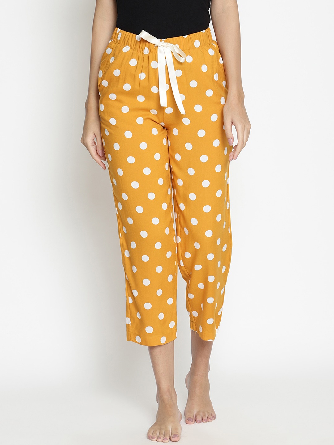 

COASTLAND Women Yellow & White Printed Lounge Pants