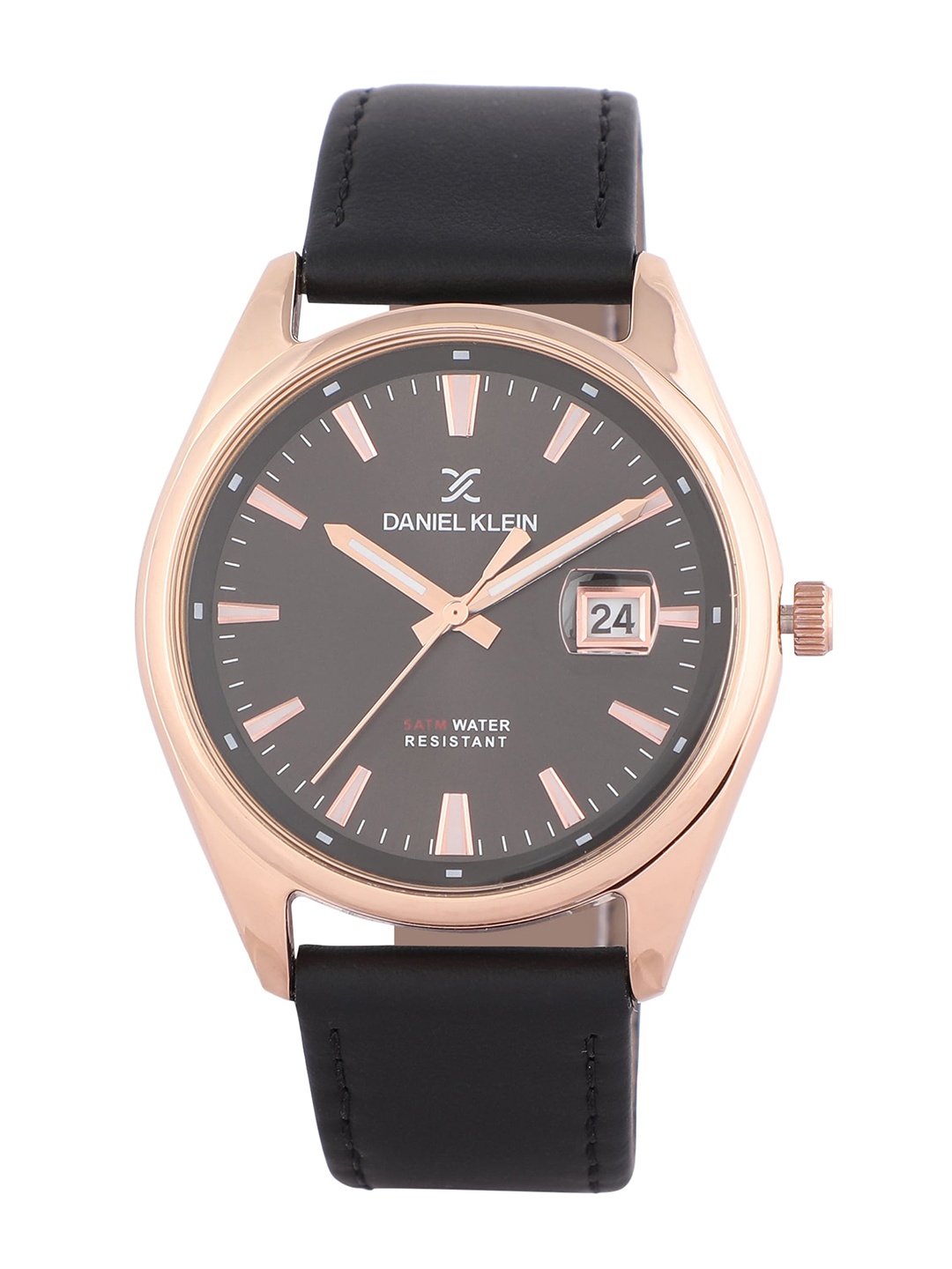 

Daniel Klein Men Gunmetal-Toned & Black Analogue Watch, Metallic