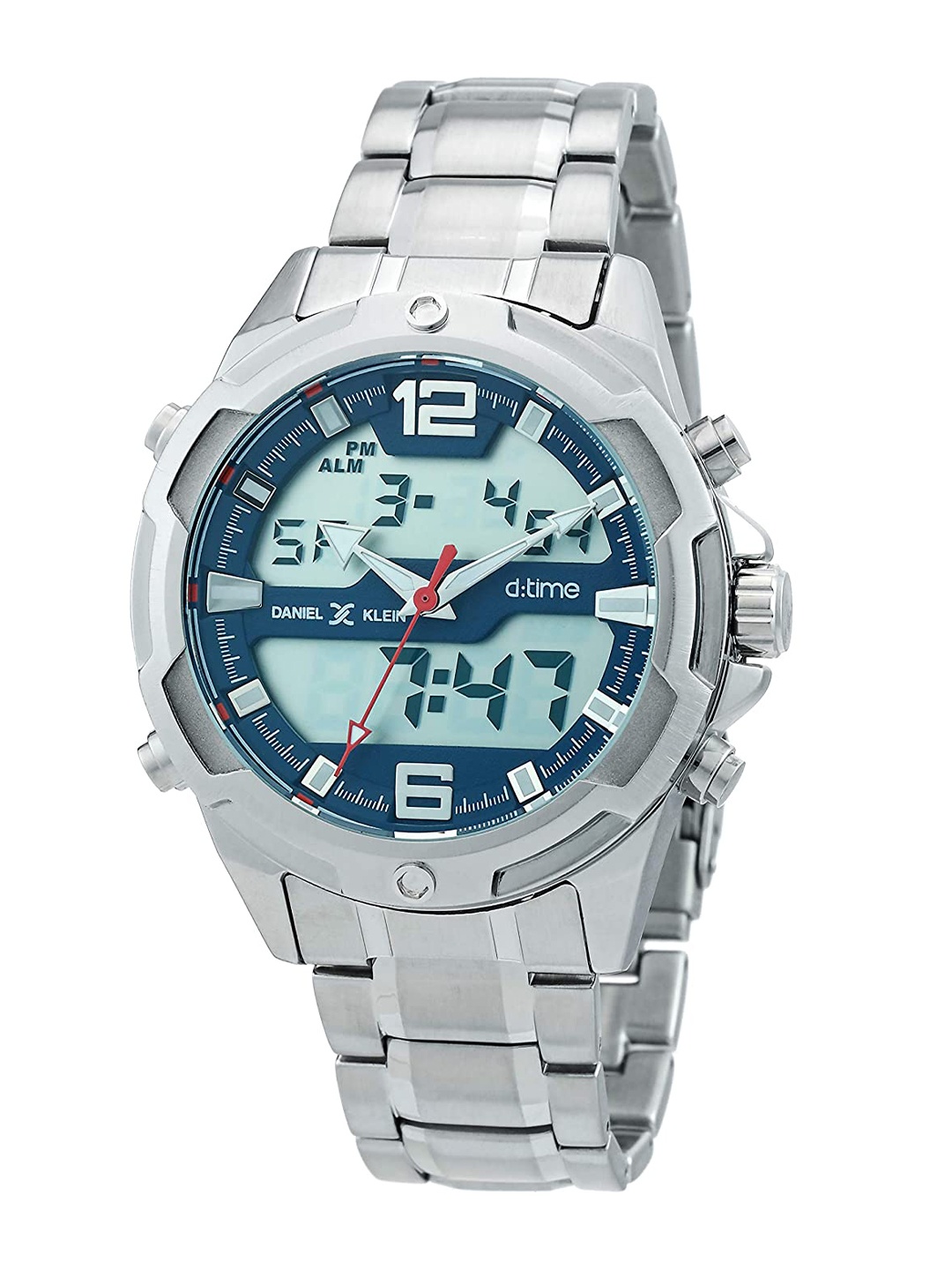 

Daniel Klein Men Blue & Silver-Toned Analogue and Digital Watch