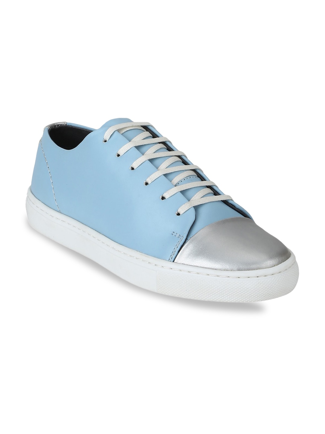 

Aditi Wasan Women Blue & Silver-Toned Colourblocked Sneakers