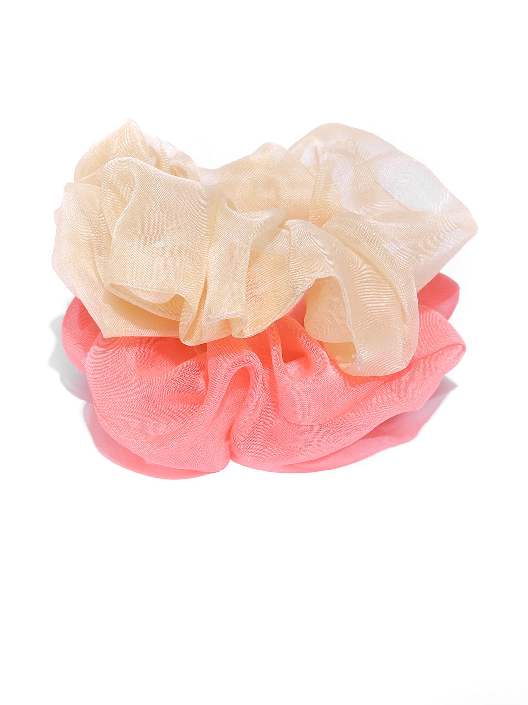 

Blueberry Women Set of 2 Organza Scrunchies, Beige