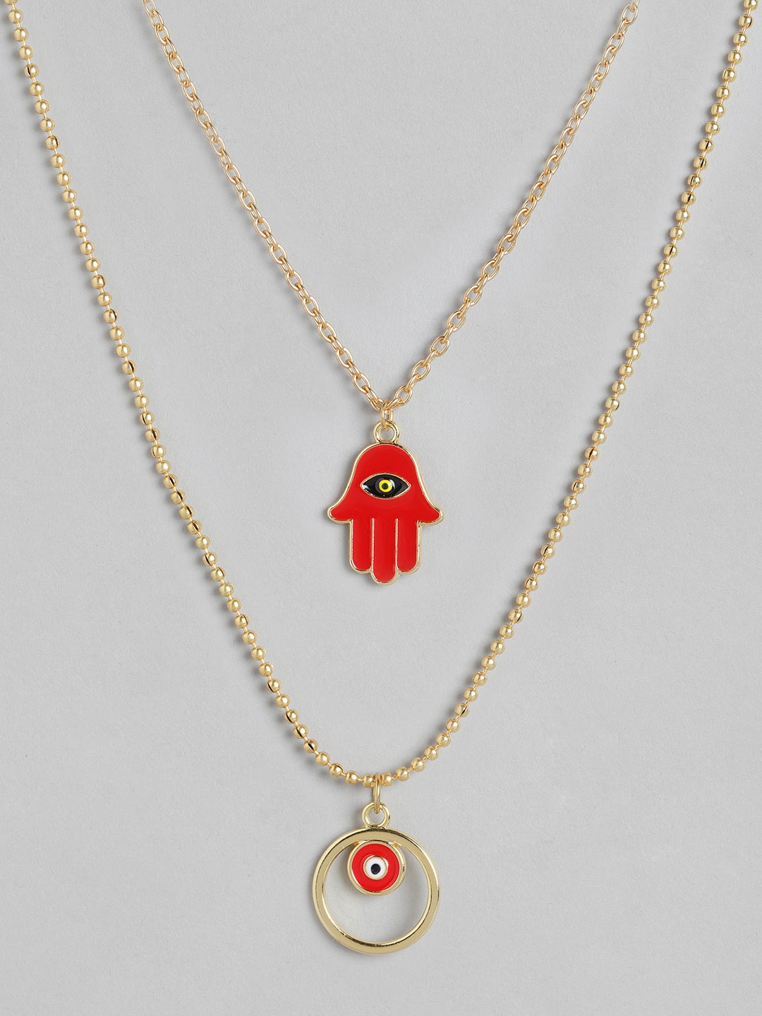 

Blueberry Set of 2 Gold-Plated Handcrafted Necklace