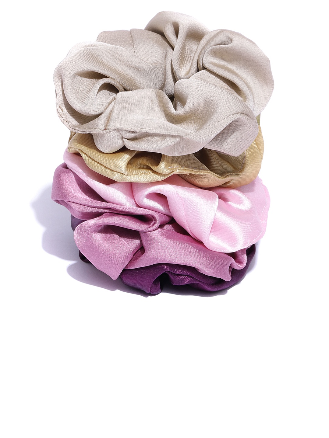 

Blueberry Set of 5 Satin Scrunchies, Pink