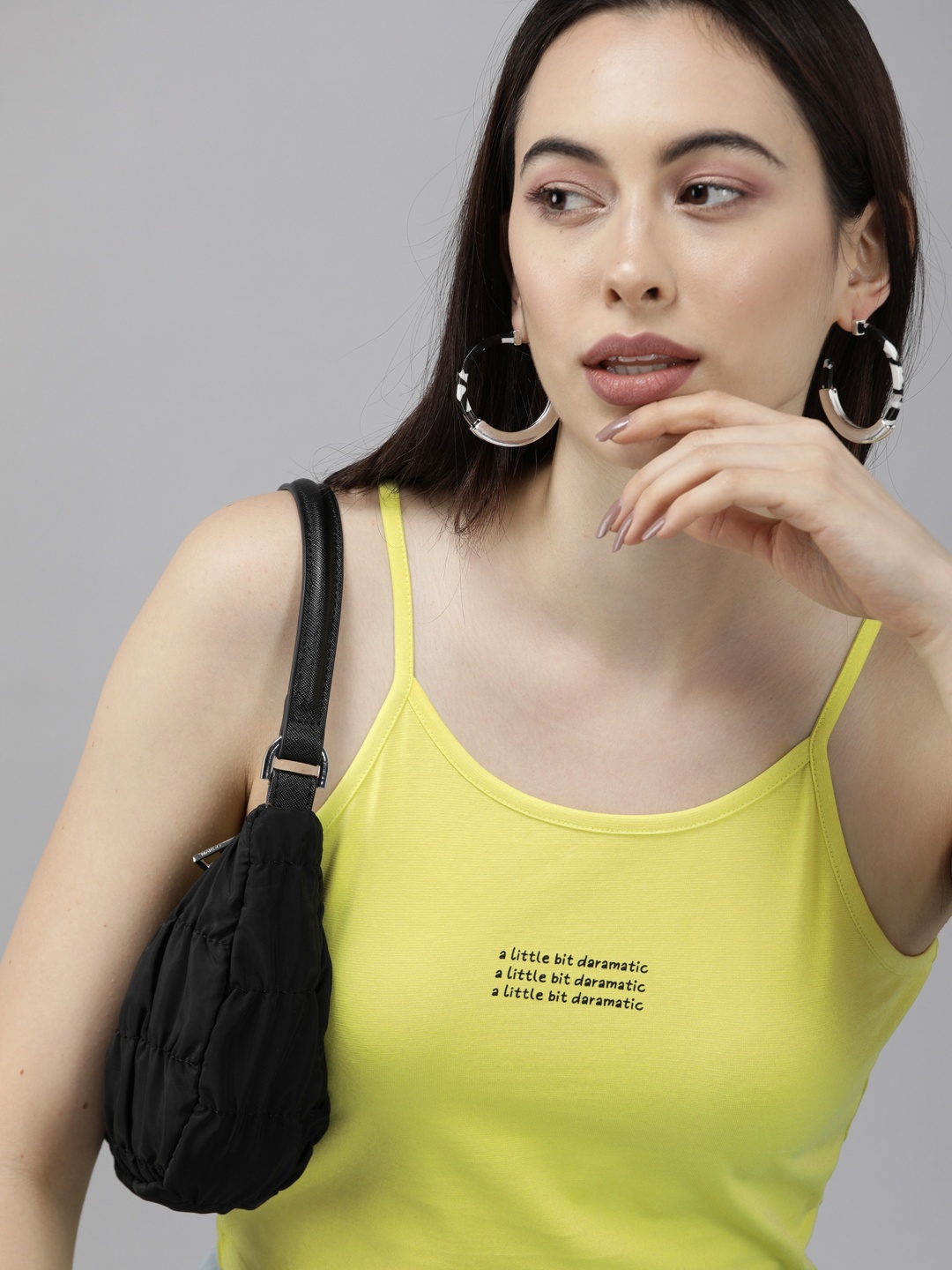 

ONLY Yellow Regular Crop Top