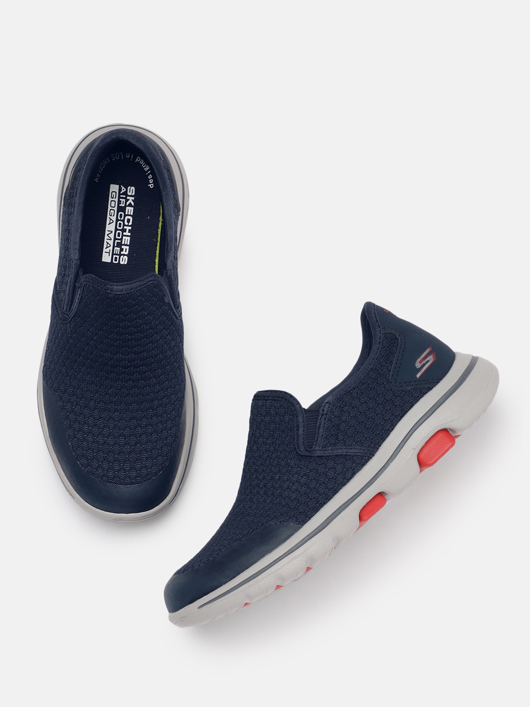 

Skechers Boys Navy Blue Solid GO WALK 5 Slip-On Sneakers