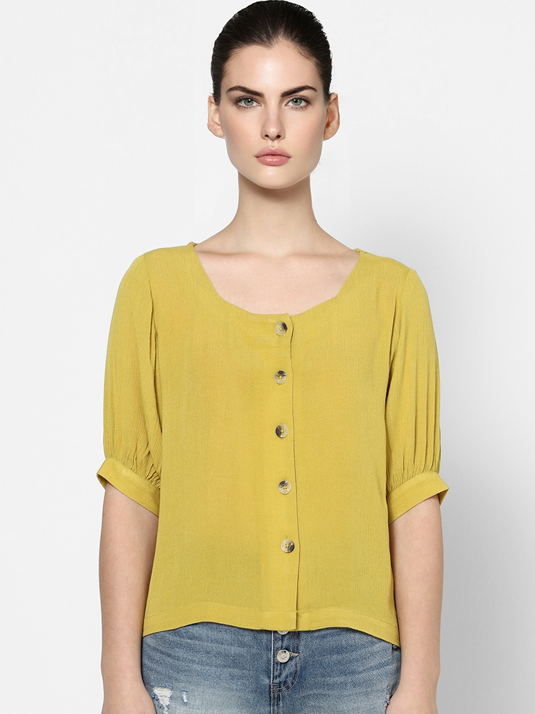 

ONLY Lime Green Puff Sleeve Top