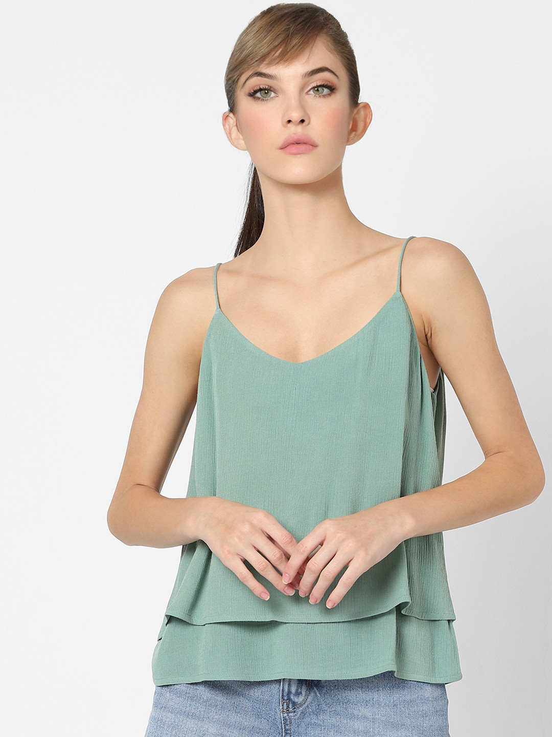 

ONLY Green Layered Regular Top