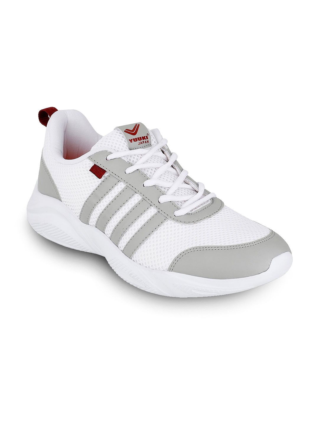 

Yuuki Men White Mesh Running Shoes