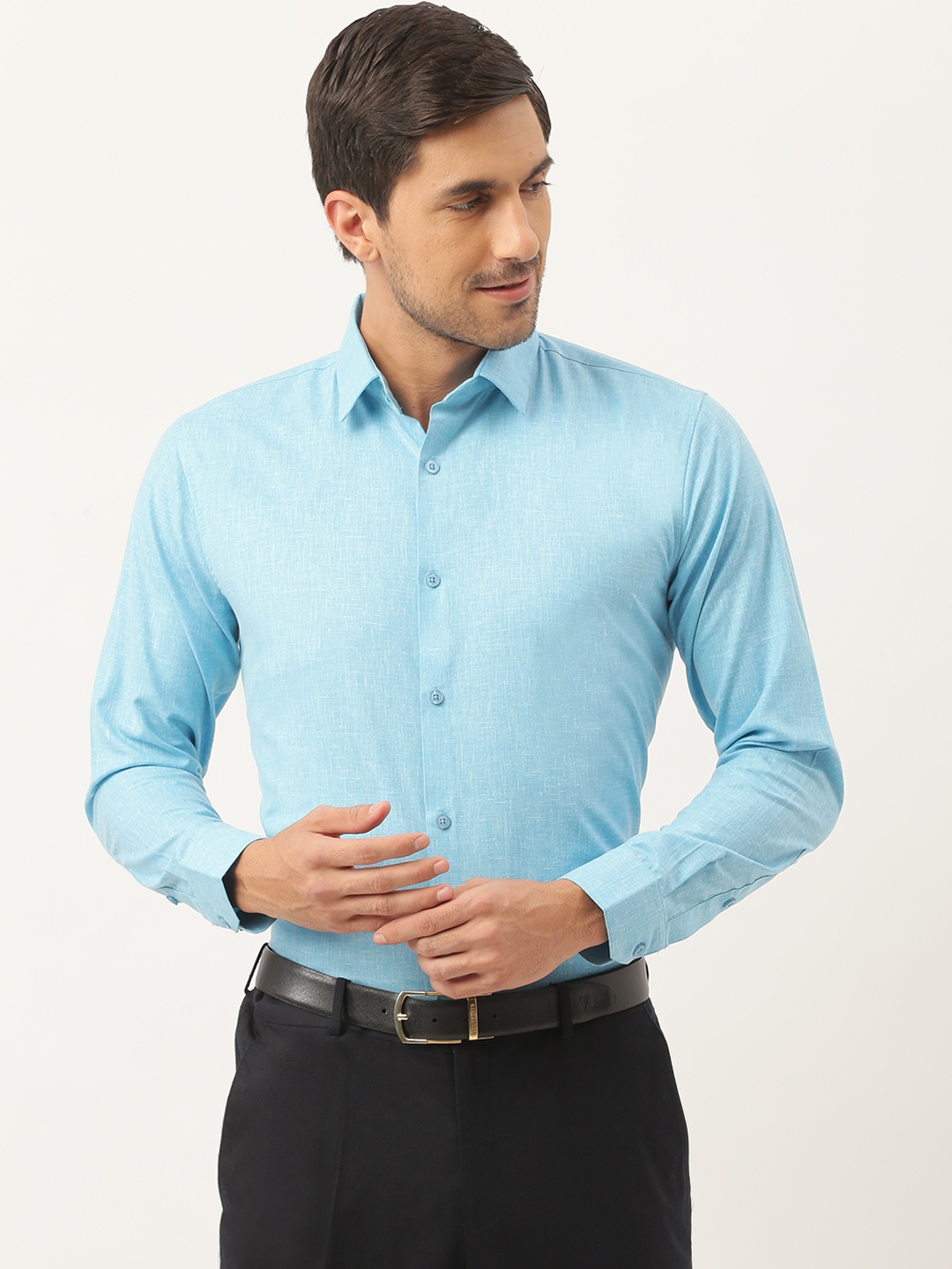 

SOJANYA Men Blue Classic Fit Formal Shirt