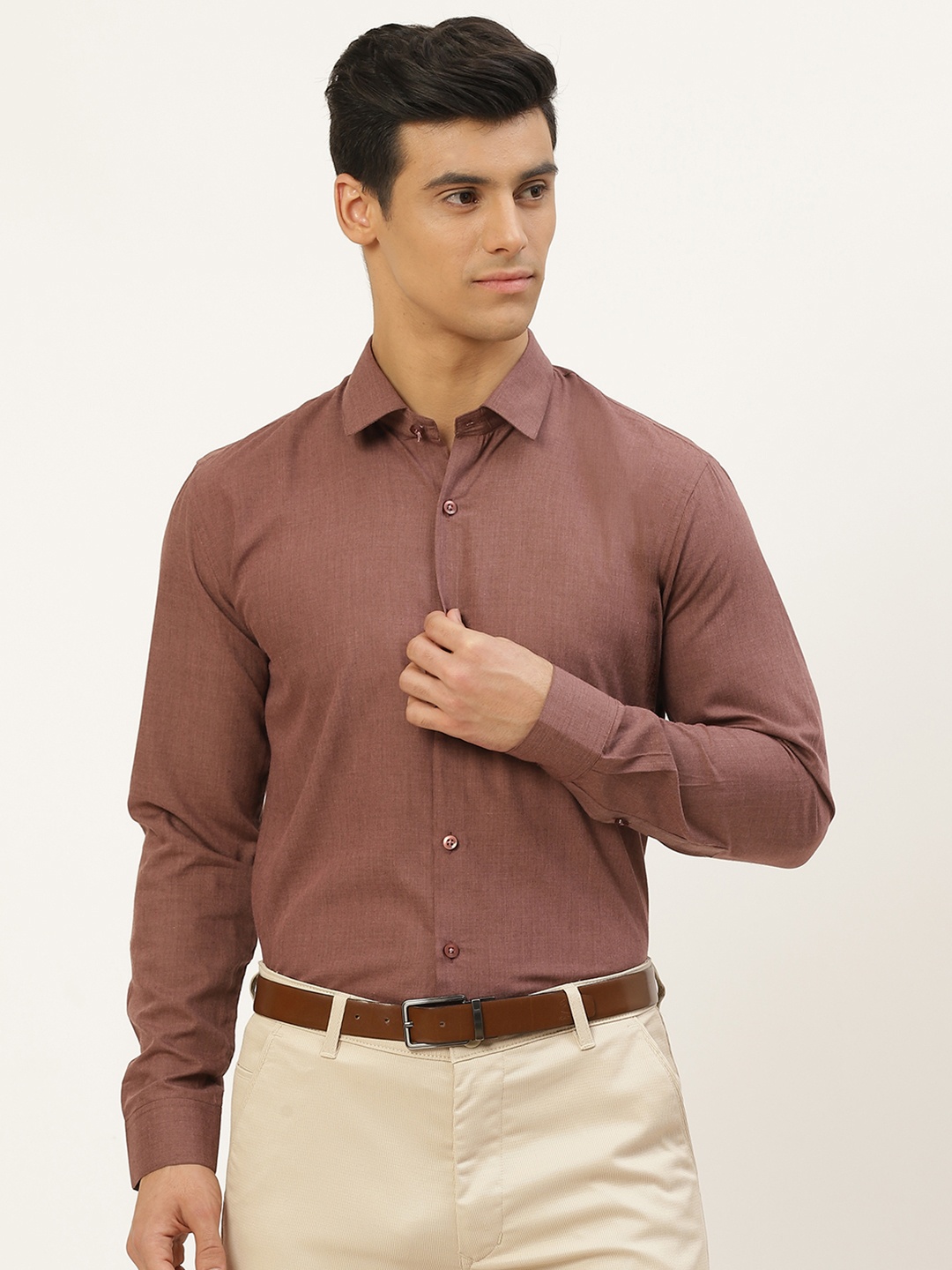 

SOJANYA Men Brown Classic Formal Shirt