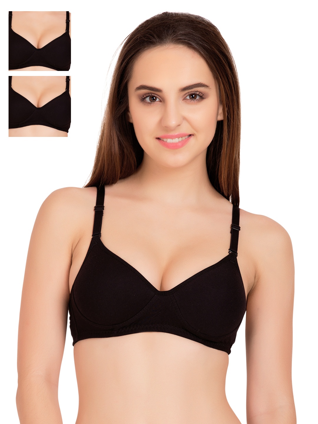 

Tweens Pack of 3 Black Medium-Coverage T-Shirt Bras TW1301