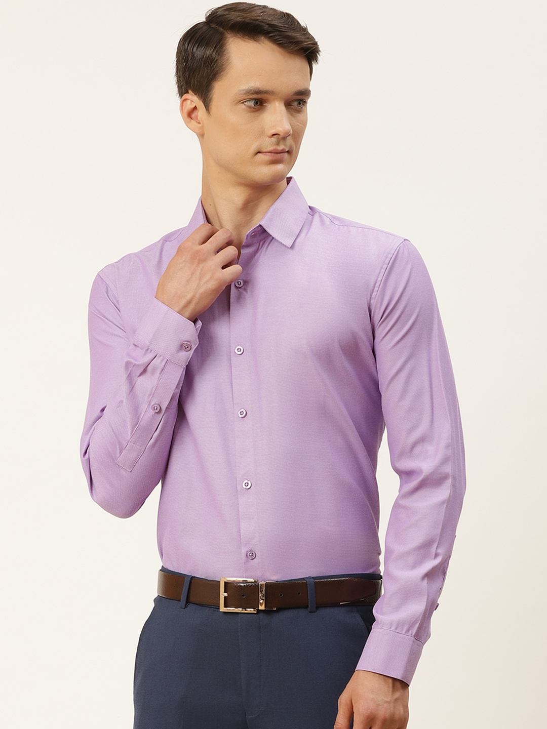 

SOJANYA Men Lavender Classic Formal Shirt