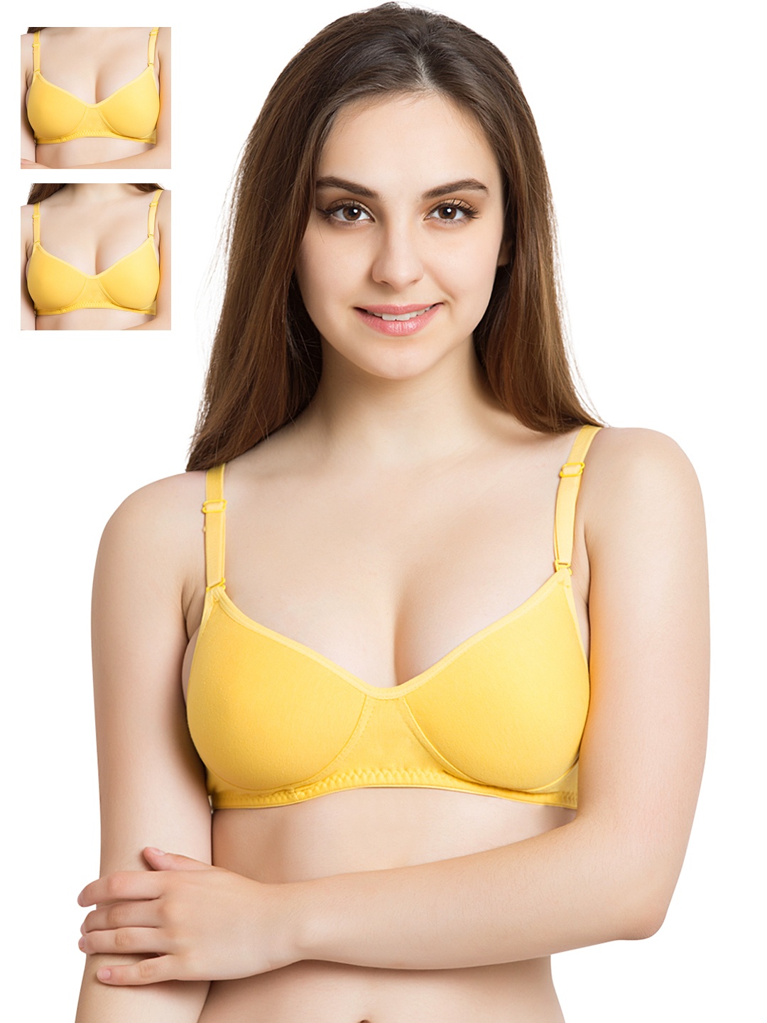 

Tweens Pack of 3 Yellow T-shirt Bras TW1301YIIL