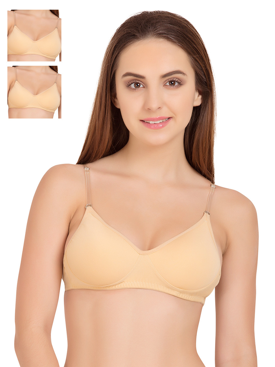 

Tweens Pack of 3 Nude-Coloured Backless Bras 1315