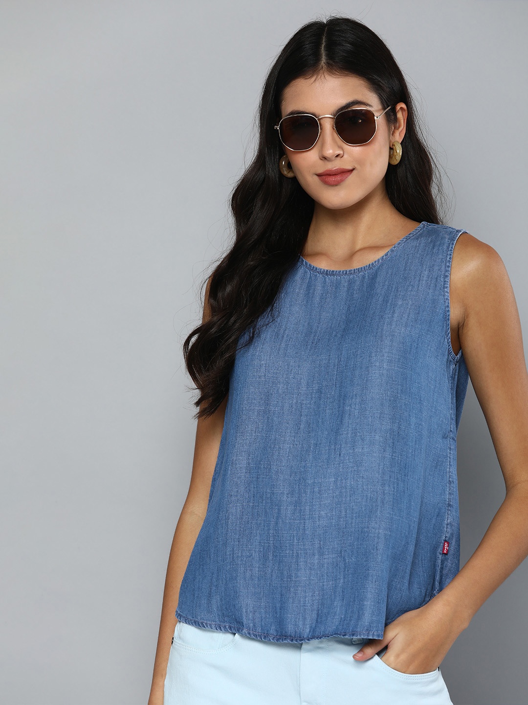 

Levis Regular Chambray Top, Blue
