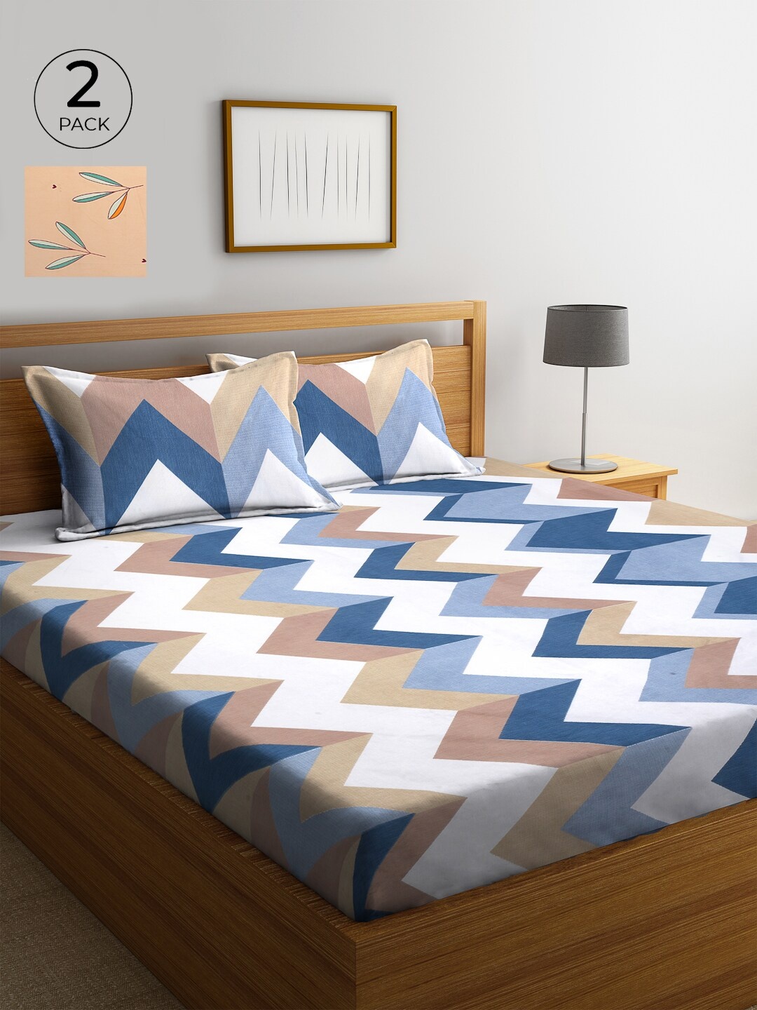 

KLOTTHE 210 TC Cotton 2 King Bedsheet with 4 Pillow Covers, White