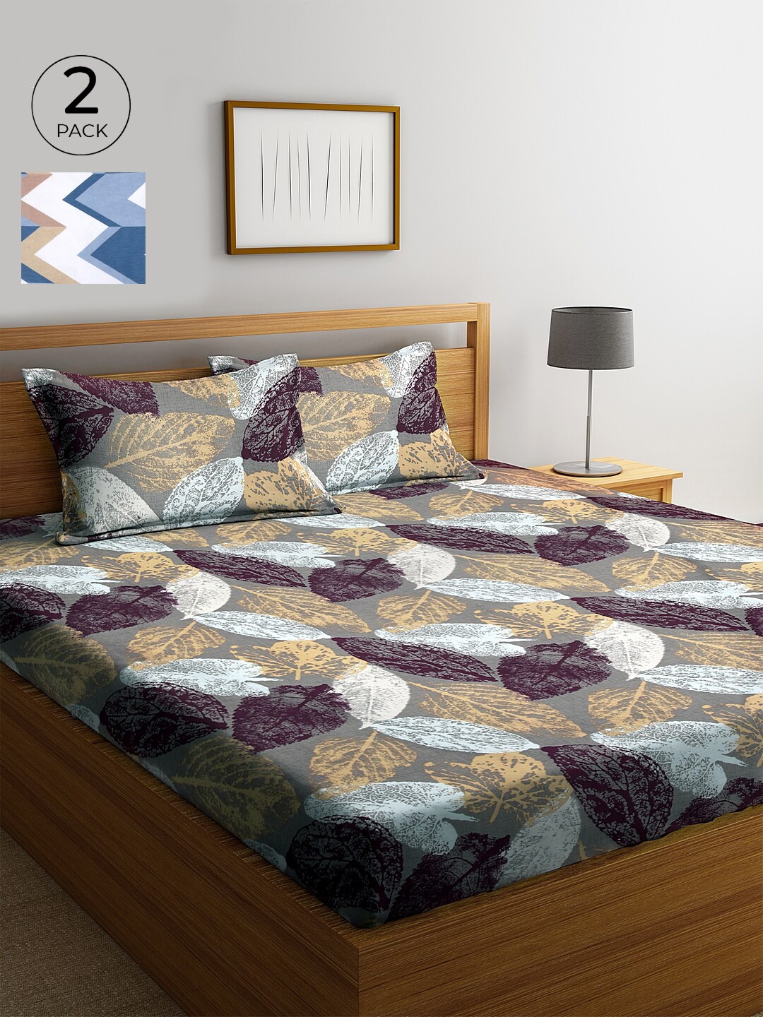 

KLOTTHE 210 TC Cotton 2 King Bedsheet with 4 Pillow Covers, White