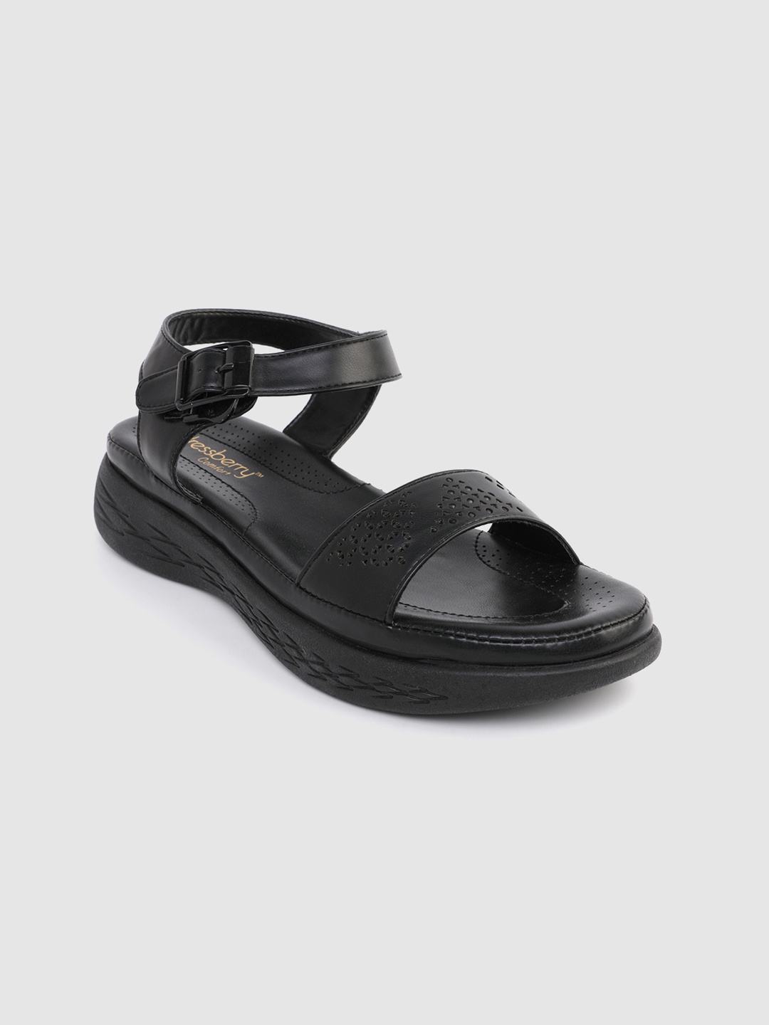 

DressBerry Women Black Solid Comfort Heels
