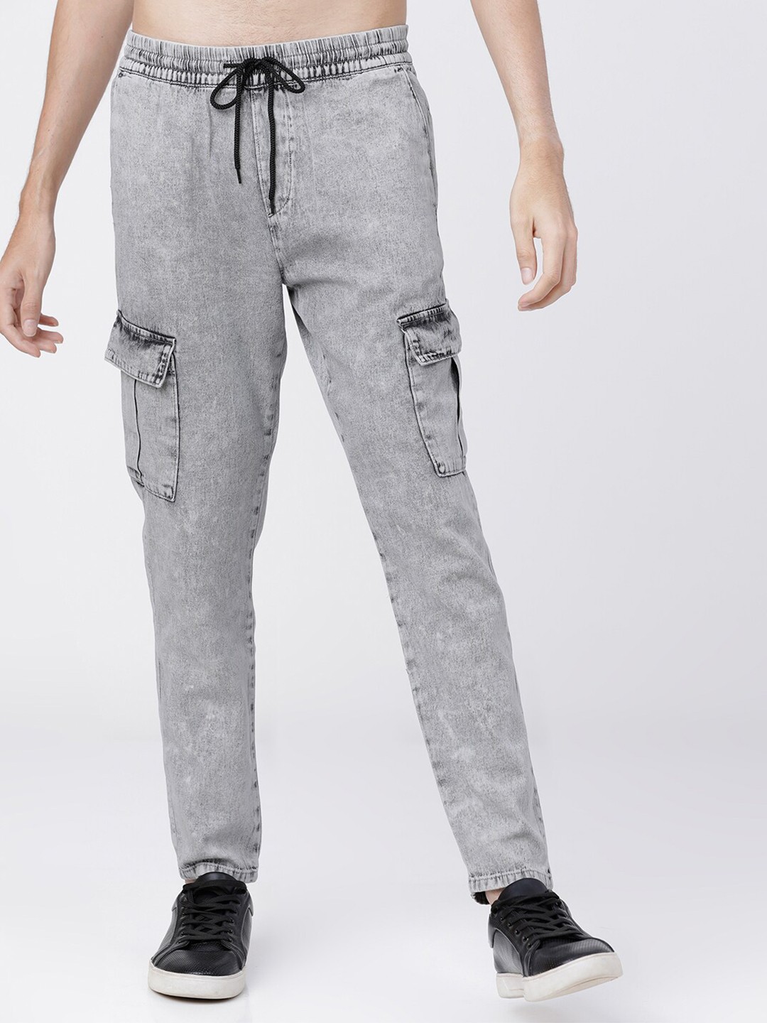 

HIGHLANDER Mens Grey Taperd Fit Jeans