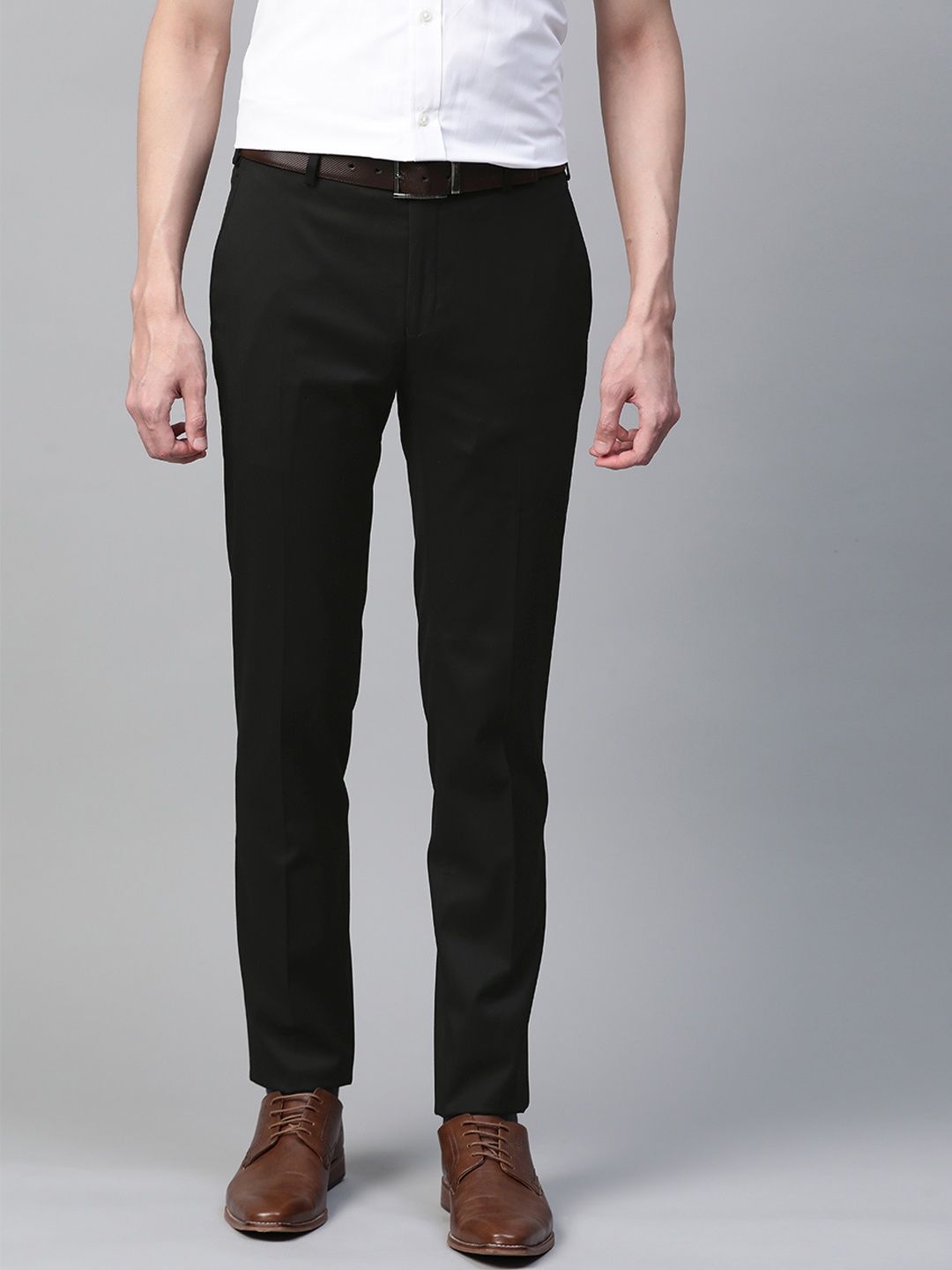 

Raymond Men Black Solid Slim Fit Formal Trousers