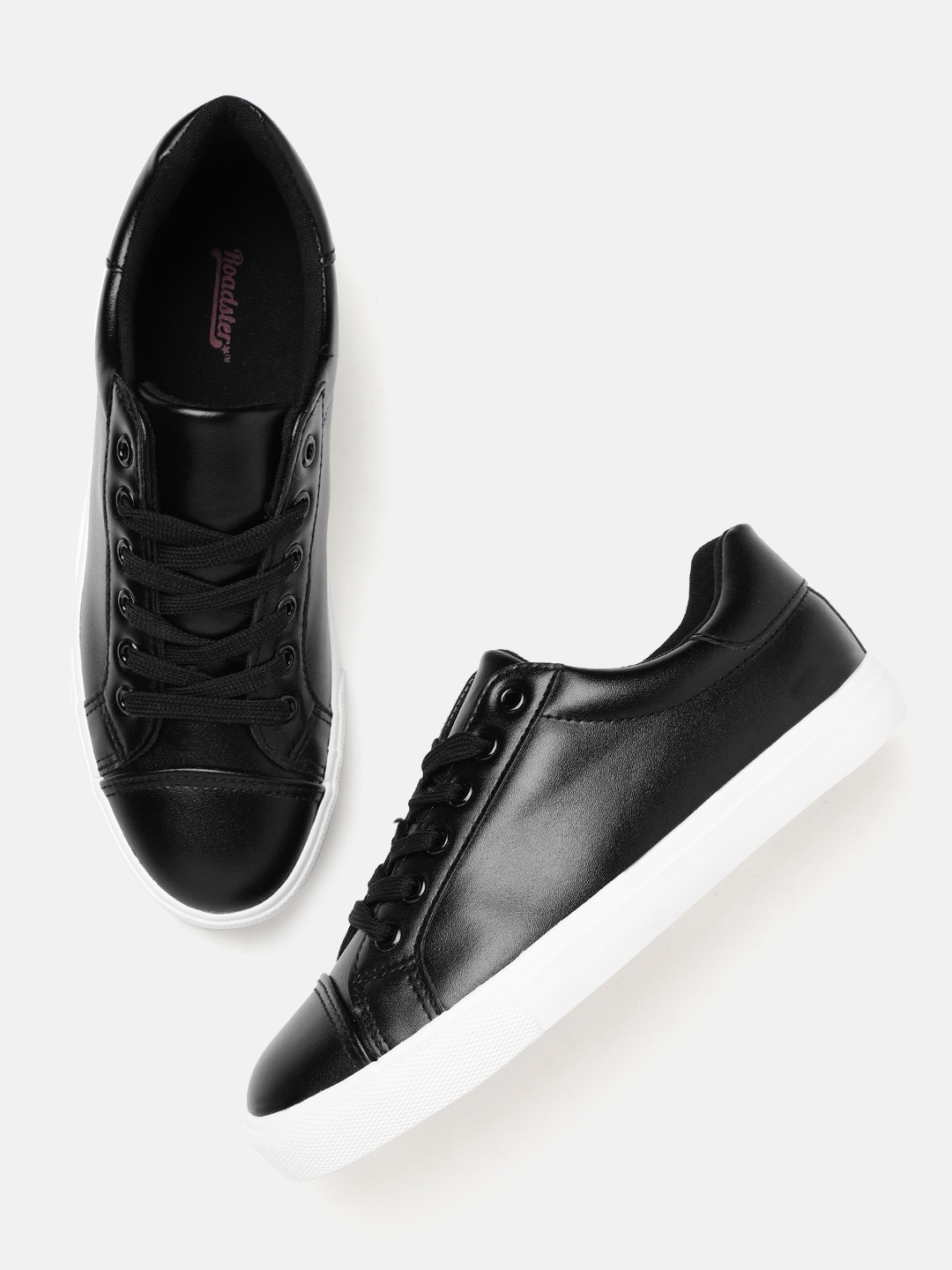 

Roadster Women Black Solid Sneakers