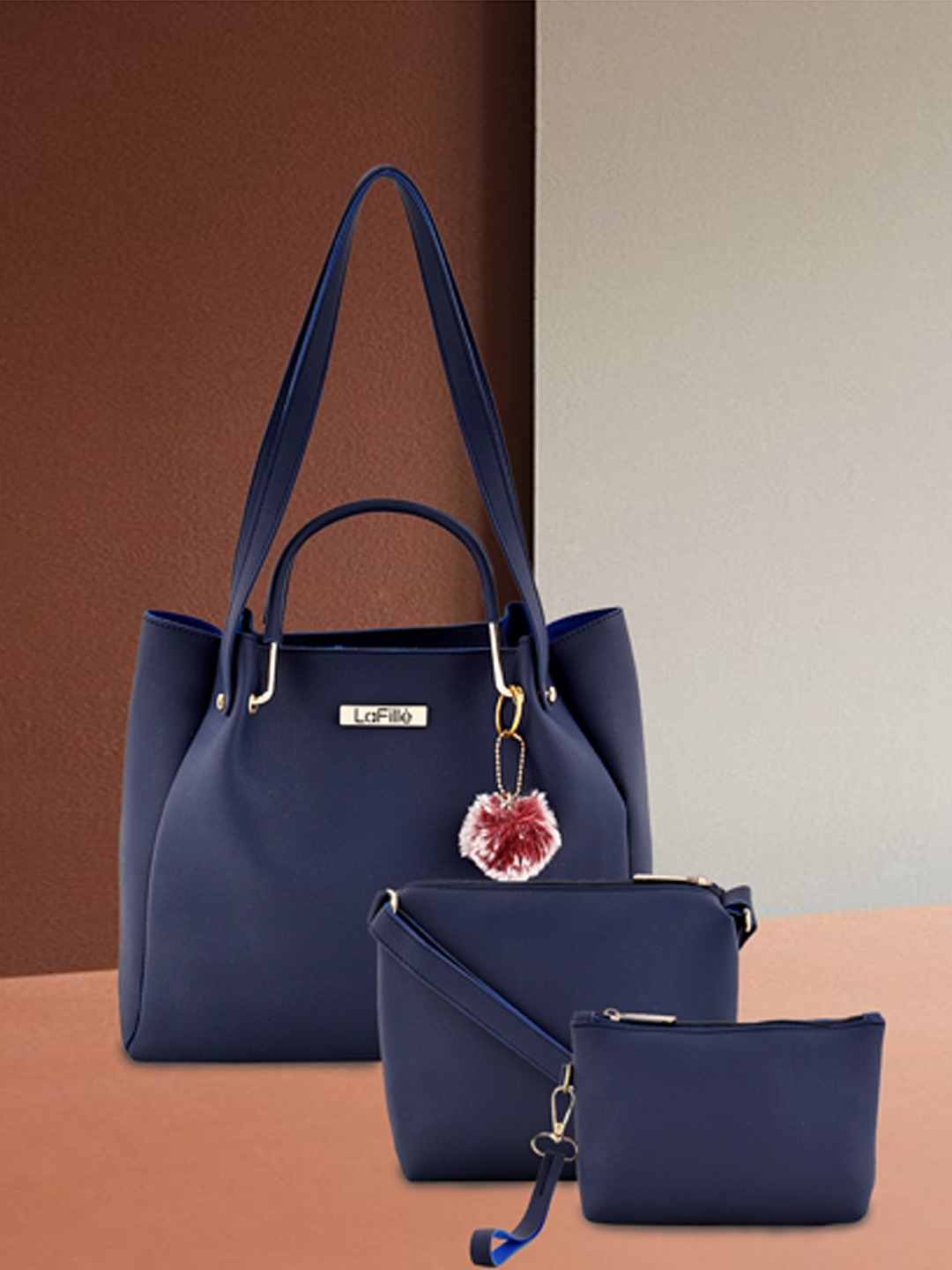 

LaFille Black Solid Shoulder Bag