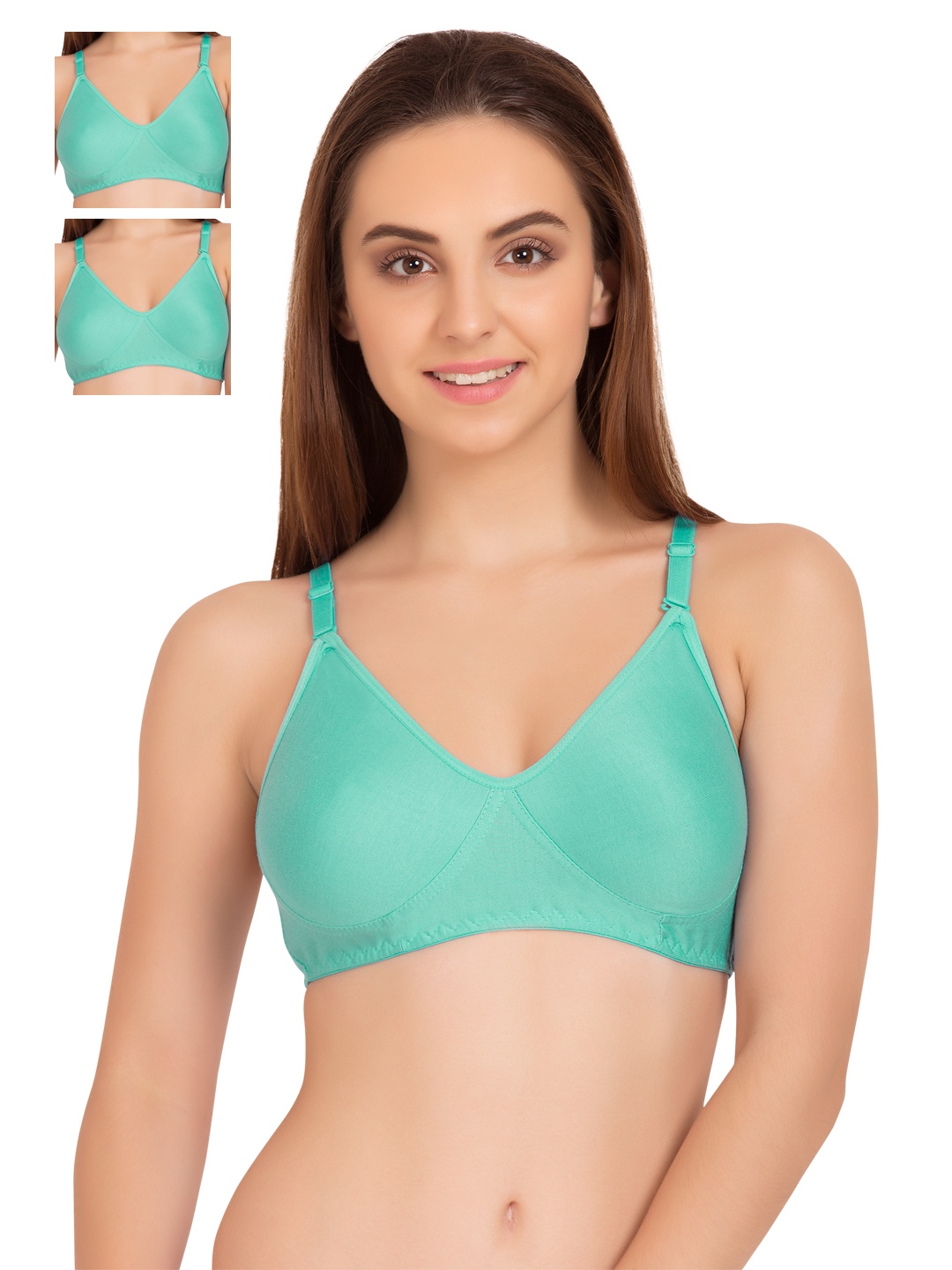 

Tweens Pack of 3 Sea Green Full-Coverage T-shirt Bras TW253CGRN