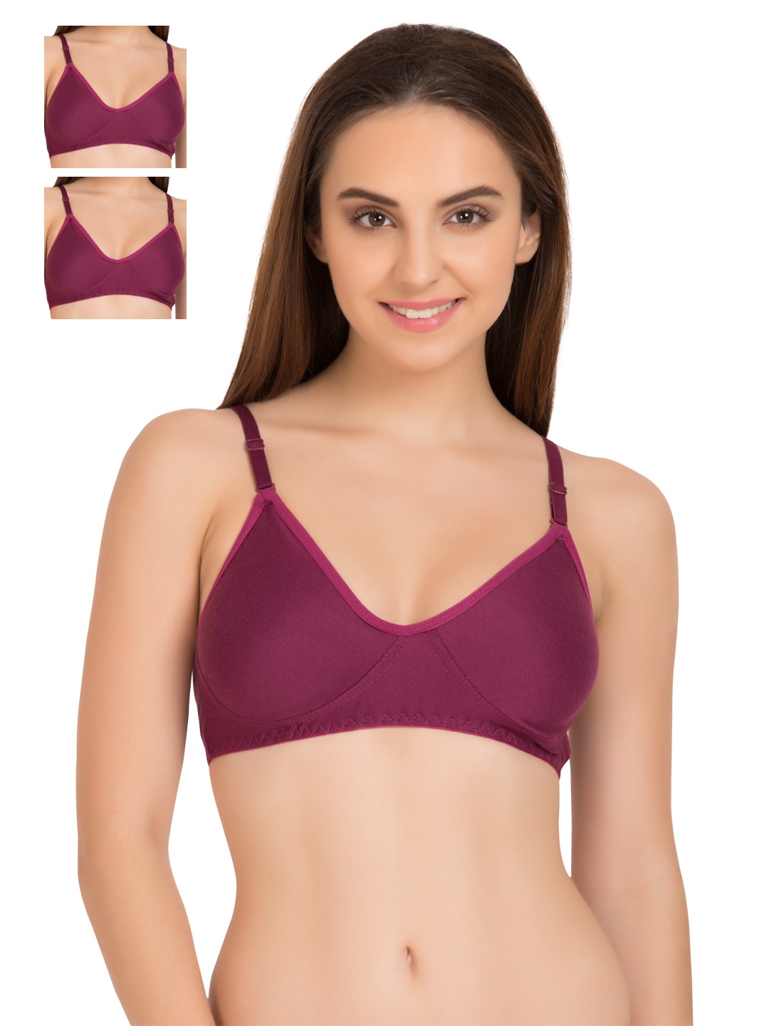 

Tweens Pack of 3 Magenta Full-Coverage T-shirt Bras TW253MG