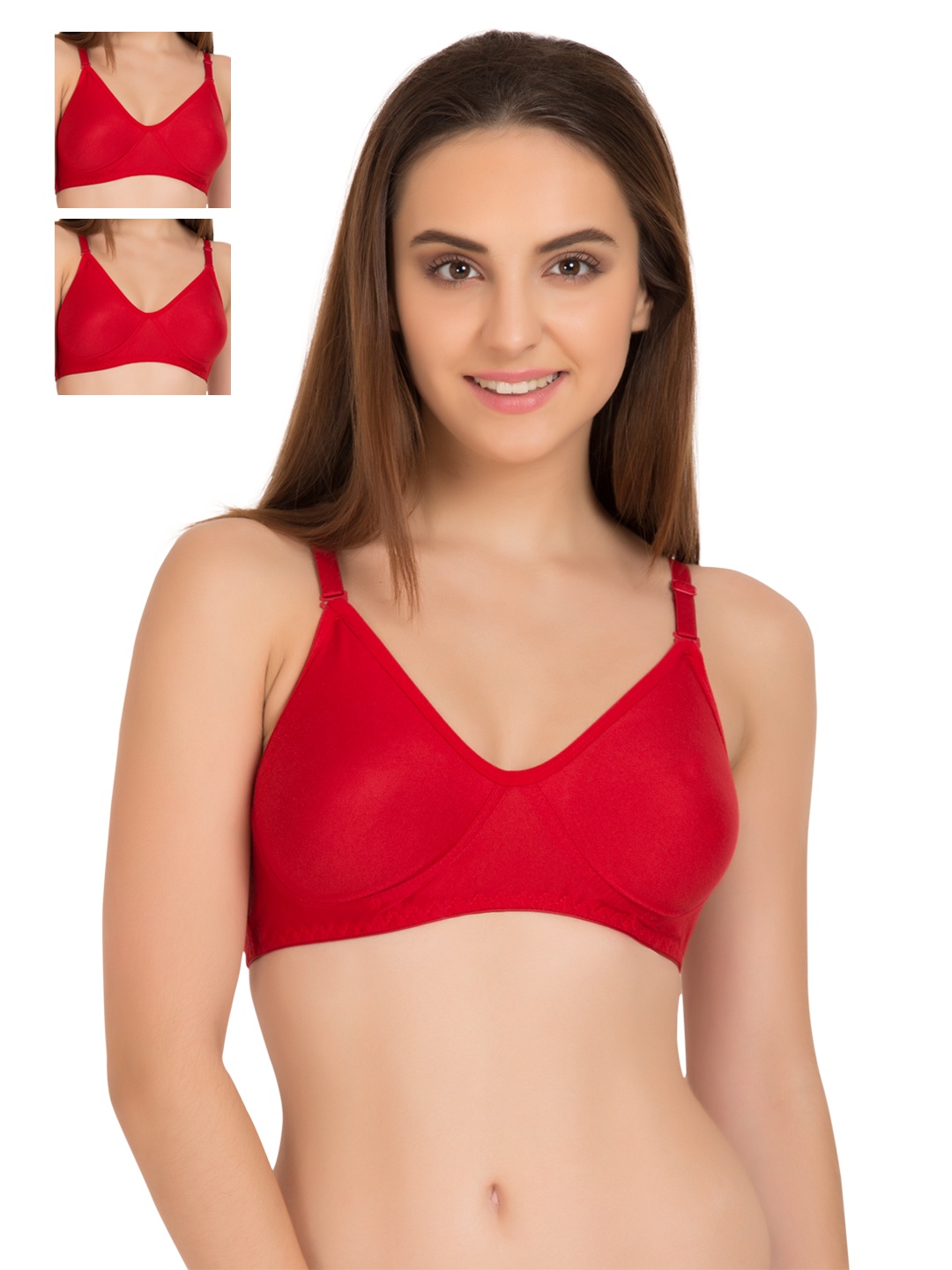 

Tweens Pack of 3 Red Full-Coverage T-shirt Bras TW253RD