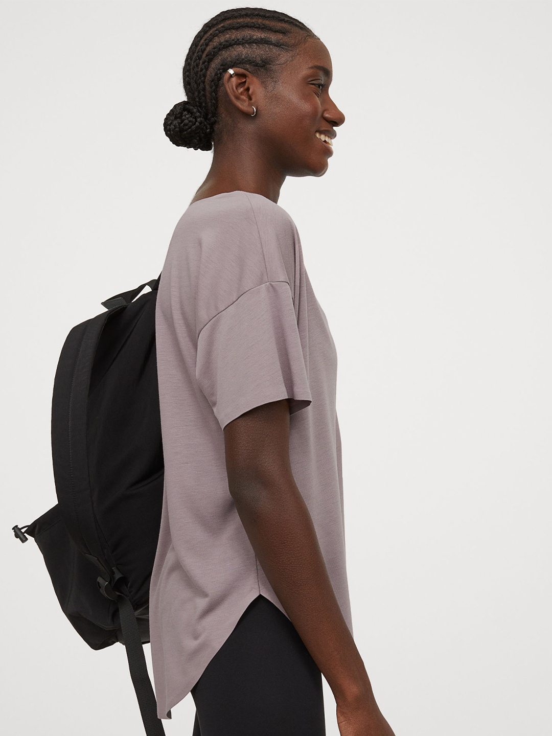 

H&M Women Dusty Purple Sports Top